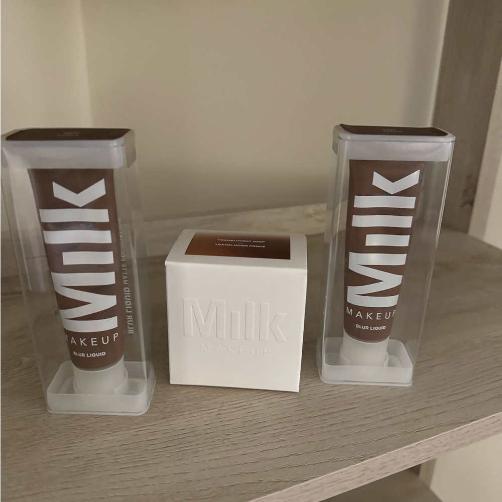 NEW in BOX MILK Blur Liquid x2  in deep/ fonce & Blur + Set translucent deep